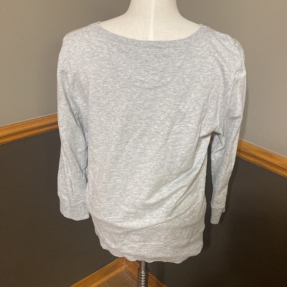 GAP body soft cozy gray shirt with 3/4 sleeves size L - Picture 5 of 7